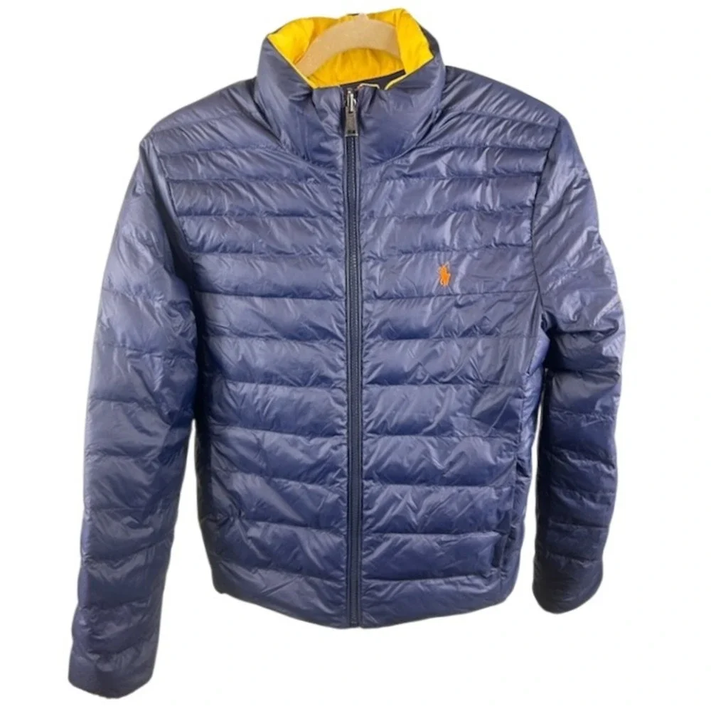Polo Ralph Lauren Reversible‎ Puffer Jacket Coat Lightweight Boy's Size Large